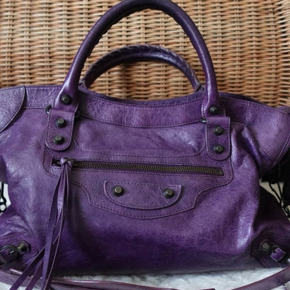 Balenciaga City Bag 2009 Raisin Purple Very Good Condition